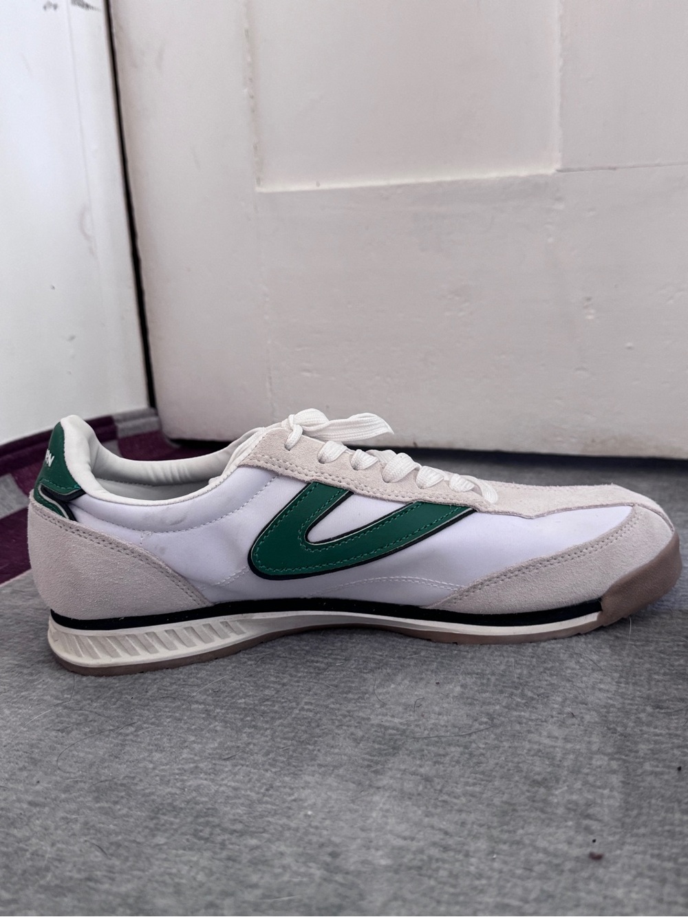 Tretorn Kristine Elite G White Green Retro Sneaker NWT Size 10 - Picture 8 of 14